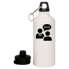 20 oz Aluminum Water Bottle with Carabiner Thumbnail