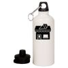 20 oz Aluminum Water Bottle with Carabiner Thumbnail