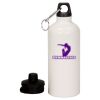 20 oz Aluminum Water Bottle with Carabiner Thumbnail