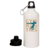 20 oz Aluminum Water Bottle with Carabiner Thumbnail