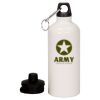 20 oz Aluminum Water Bottle with Carabiner Thumbnail