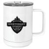 15 oz. White Vacuum Insulated Mug w/Slider Lid Thumbnail