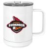 15 oz. White Vacuum Insulated Mug w/Slider Lid Thumbnail