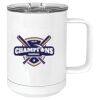 15 oz. White Vacuum Insulated Mug w/Slider Lid Thumbnail
