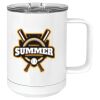 15 oz. White Vacuum Insulated Mug w/Slider Lid Thumbnail