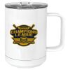 15 oz. White Vacuum Insulated Mug w/Slider Lid Thumbnail