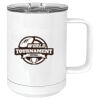 15 oz. White Vacuum Insulated Mug w/Slider Lid Thumbnail