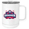 15 oz. White Vacuum Insulated Mug w/Slider Lid Thumbnail