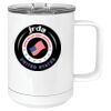 15 oz. White Vacuum Insulated Mug w/Slider Lid Thumbnail