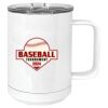 15 oz. White Vacuum Insulated Mug w/Slider Lid Thumbnail