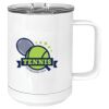 15 oz. White Vacuum Insulated Mug w/Slider Lid Thumbnail