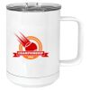15 oz. White Vacuum Insulated Mug w/Slider Lid Thumbnail