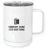 15 oz. White Vacuum Insulated Mug w/Slider Lid Thumbnail