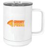 15 oz. White Vacuum Insulated Mug w/Slider Lid Thumbnail