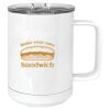 15 oz. White Vacuum Insulated Mug w/Slider Lid Thumbnail