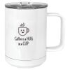 15 oz. White Vacuum Insulated Mug w/Slider Lid Thumbnail