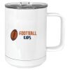15 oz. White Vacuum Insulated Mug w/Slider Lid Thumbnail
