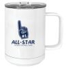 15 oz. White Vacuum Insulated Mug w/Slider Lid Thumbnail