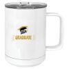 15 oz. White Vacuum Insulated Mug w/Slider Lid Thumbnail