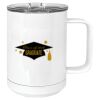 15 oz. White Vacuum Insulated Mug w/Slider Lid Thumbnail
