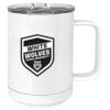 15 oz. White Vacuum Insulated Mug w/Slider Lid Thumbnail