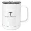 15 oz. White Vacuum Insulated Mug w/Slider Lid Thumbnail