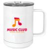 15 oz. White Vacuum Insulated Mug w/Slider Lid Thumbnail