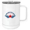 15 oz. White Vacuum Insulated Mug w/Slider Lid Thumbnail