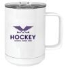 15 oz. White Vacuum Insulated Mug w/Slider Lid Thumbnail