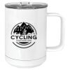 15 oz. White Vacuum Insulated Mug w/Slider Lid Thumbnail