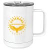 15 oz. White Vacuum Insulated Mug w/Slider Lid Thumbnail