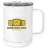 15 oz. White Vacuum Insulated Mug w/Slider Lid Thumbnail