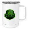15 oz. White Vacuum Insulated Mug w/Slider Lid Thumbnail