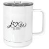 15 oz. White Vacuum Insulated Mug w/Slider Lid Thumbnail