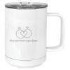 15 oz. White Vacuum Insulated Mug w/Slider Lid Thumbnail
