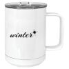 15 oz. White Vacuum Insulated Mug w/Slider Lid Thumbnail