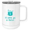 15 oz. White Vacuum Insulated Mug w/Slider Lid Thumbnail