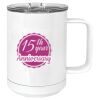 15 oz. White Vacuum Insulated Mug w/Slider Lid Thumbnail