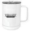 15 oz. White Vacuum Insulated Mug w/Slider Lid Thumbnail