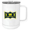 15 oz. White Vacuum Insulated Mug w/Slider Lid Thumbnail