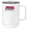 15 oz. White Vacuum Insulated Mug w/Slider Lid Thumbnail