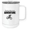 15 oz. White Vacuum Insulated Mug w/Slider Lid Thumbnail