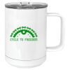 15 oz. White Vacuum Insulated Mug w/Slider Lid Thumbnail