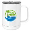 15 oz. White Vacuum Insulated Mug w/Slider Lid Thumbnail