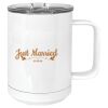 15 oz. White Vacuum Insulated Mug w/Slider Lid Thumbnail