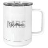 15 oz. White Vacuum Insulated Mug w/Slider Lid Thumbnail