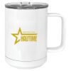 15 oz. White Vacuum Insulated Mug w/Slider Lid Thumbnail
