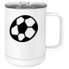 15 oz. White Vacuum Insulated Mug w/Slider Lid Thumbnail