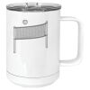 15 oz. White Vacuum Insulated Mug w/Slider Lid Thumbnail