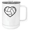 15 oz. White Vacuum Insulated Mug w/Slider Lid Thumbnail